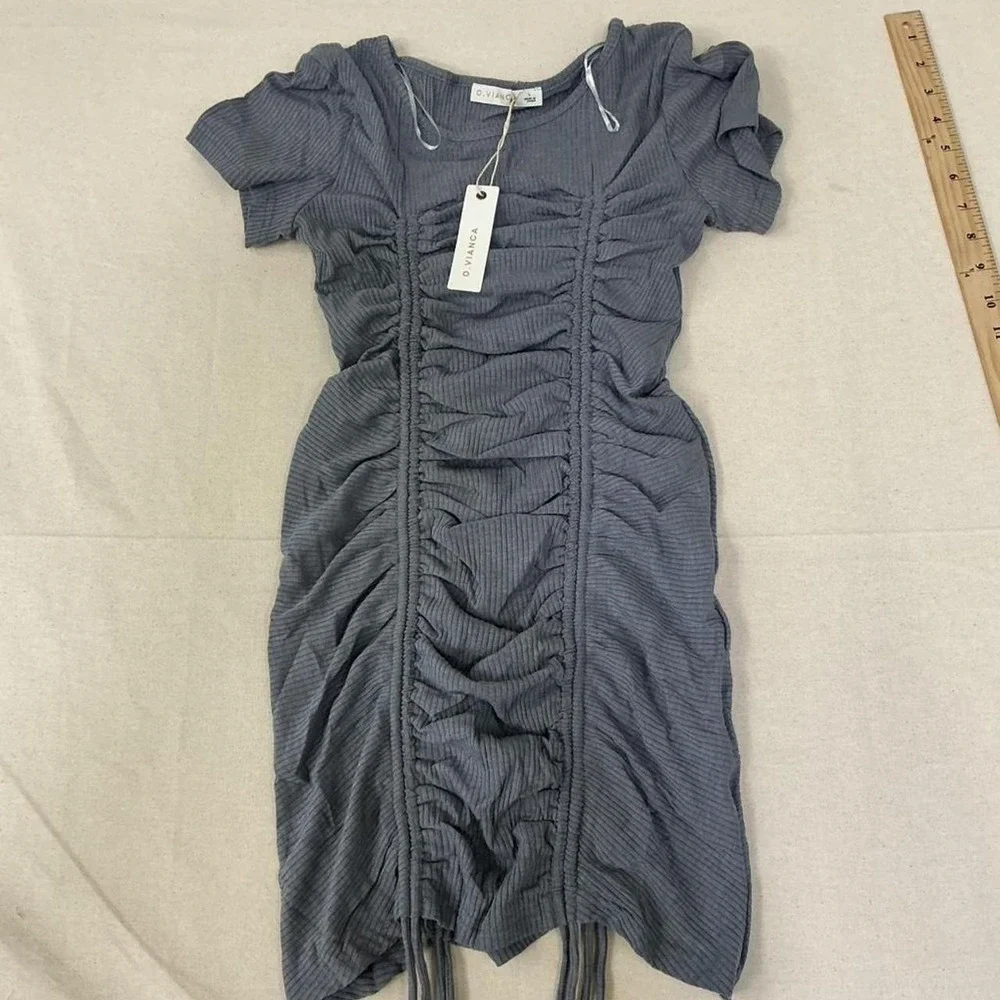 O.Vianca ribbed‎ bodycon mini dress